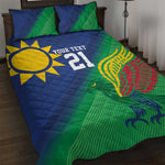 Custom Rugby African Namibia Quilt Bed Set Welwitschias African Fish Eagle - African Pride