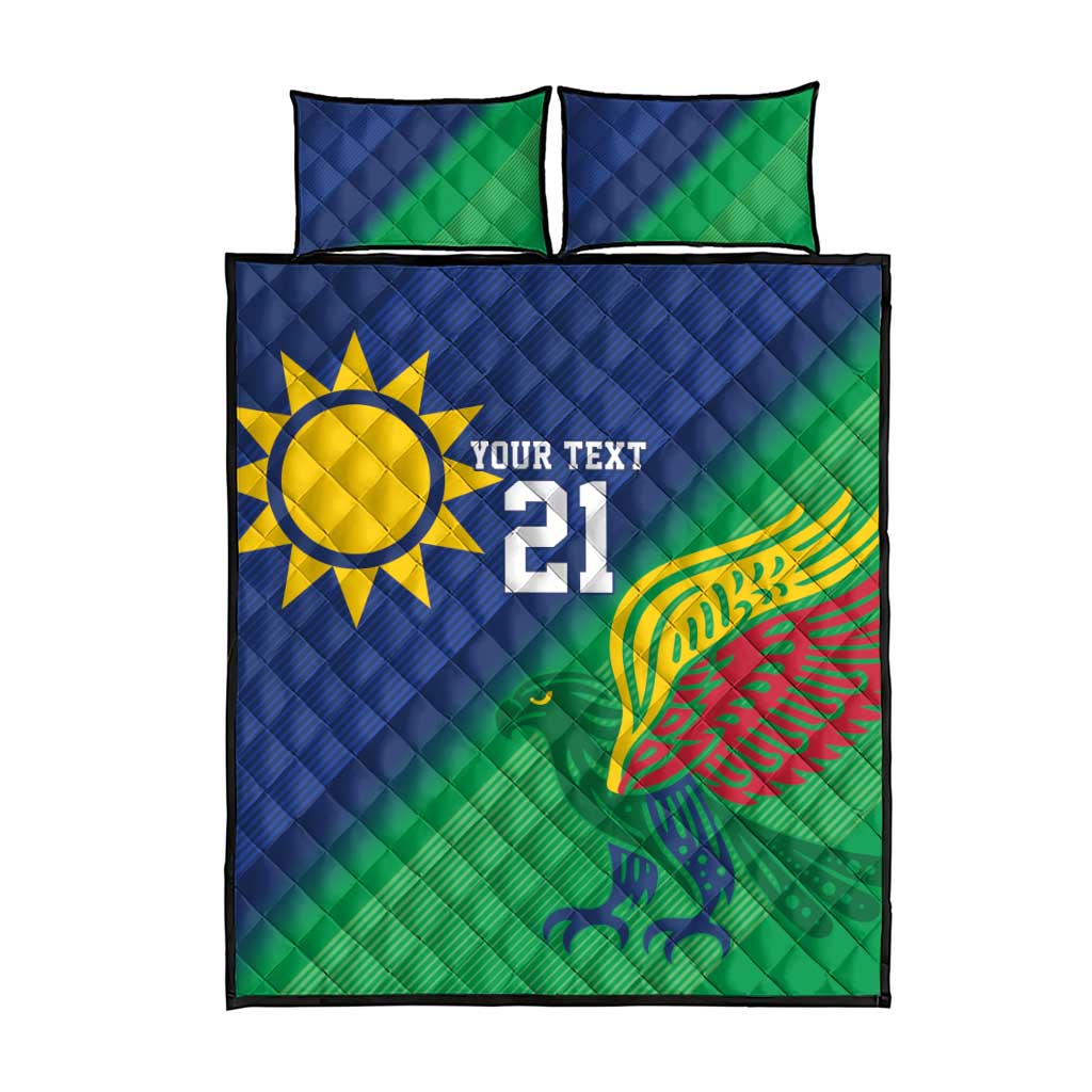 Custom Rugby African Namibia Quilt Bed Set Welwitschias African Fish Eagle - African Pride