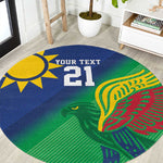 Custom Rugby African Namibia Round Carpet Welwitschias African Fish Eagle - African Pride