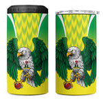 Custom Cricket African Nigeria 4 in 1 Can Cooler Tumbler Najeriya Yellow Greens Eagle - African Pride