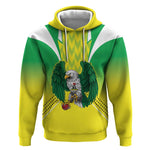 Custom Cricket African Nigeria Hoodie Najeriya Yellow Greens Eagle - African Pride