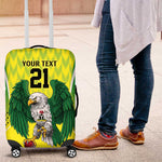 Custom Cricket African Nigeria Luggage Cover Najeriya Yellow Greens Eagle - African Pride
