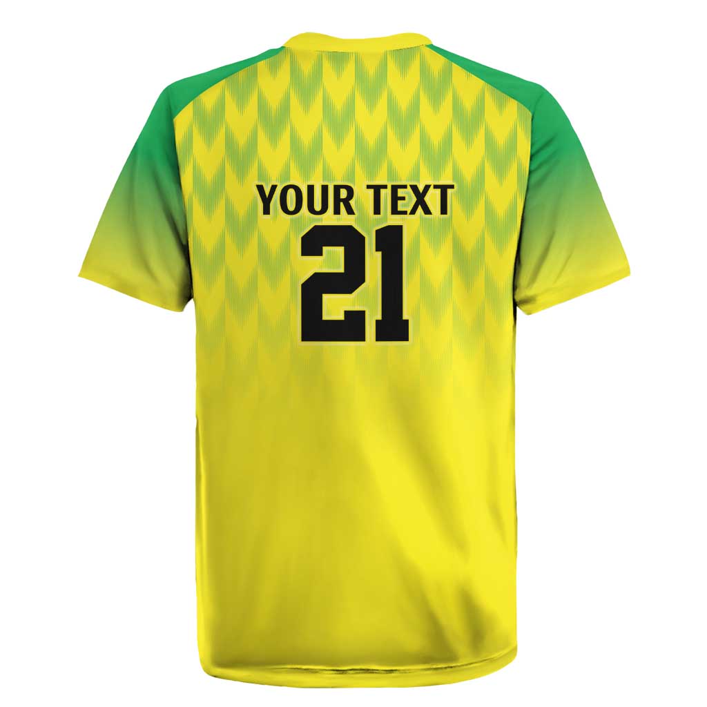 Custom Cricket African Nigeria Rugby Jersey Najeriya Yellow Greens Eagle - African Pride