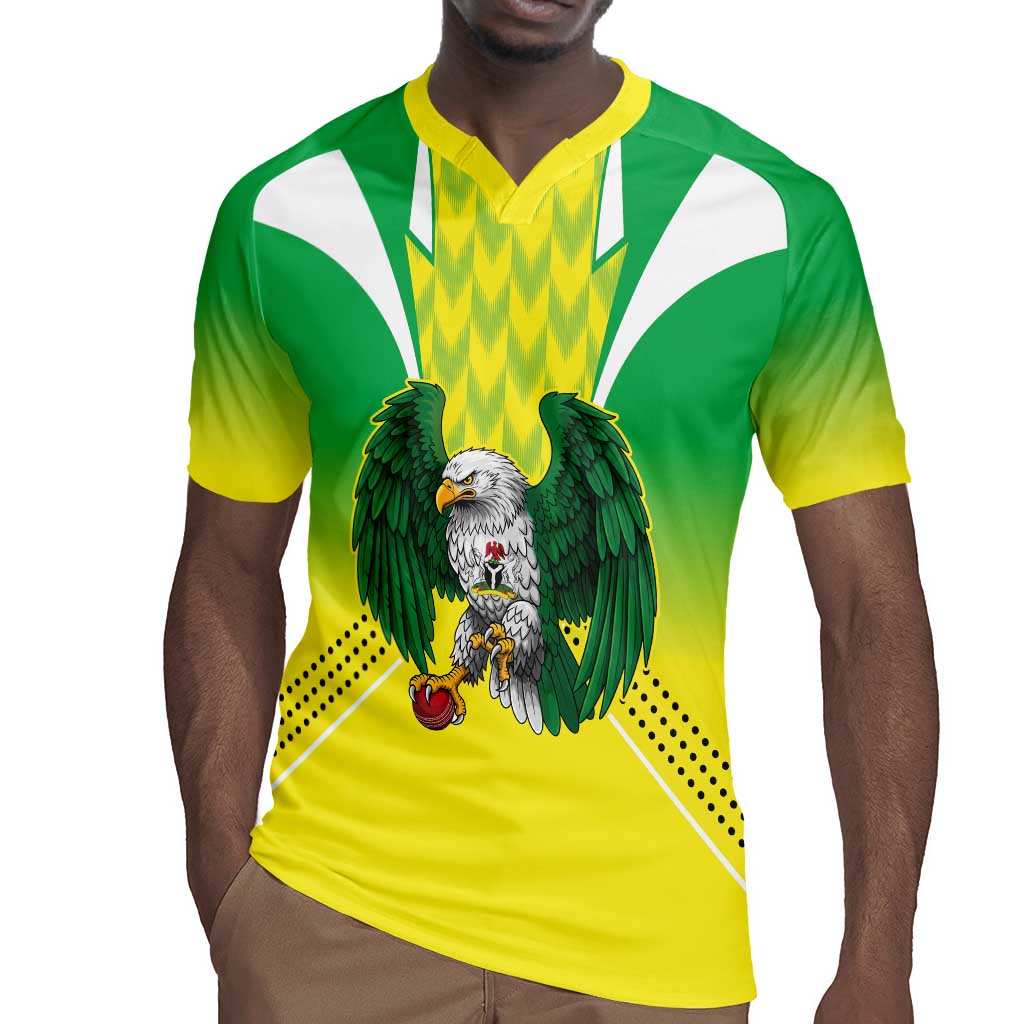Custom Cricket African Nigeria Rugby Jersey Najeriya Yellow Greens Eagle - African Pride