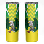 Custom Cricket African Nigeria Skinny Tumbler Najeriya Yellow Greens Eagle - African Pride