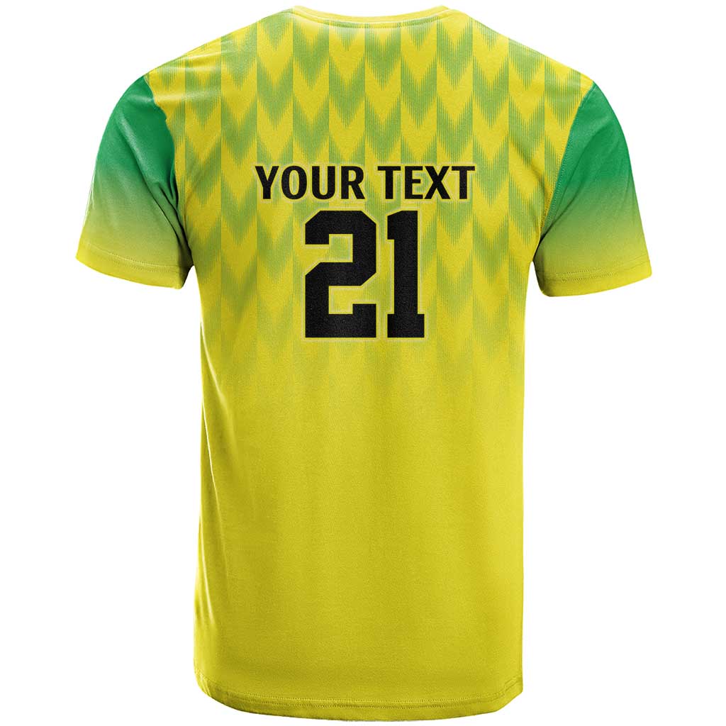 Custom Cricket African Nigeria T shirt Najeriya Yellow Greens Eagle - African Pride