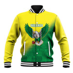 Custom Cricket African Nigeria Baseball Jacket Najeriya Angry Eagle Flag Motif - African Pride