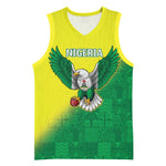 Custom Cricket African Nigeria Basketball Jersey Najeriya Angry Eagle Flag Motif - African Pride