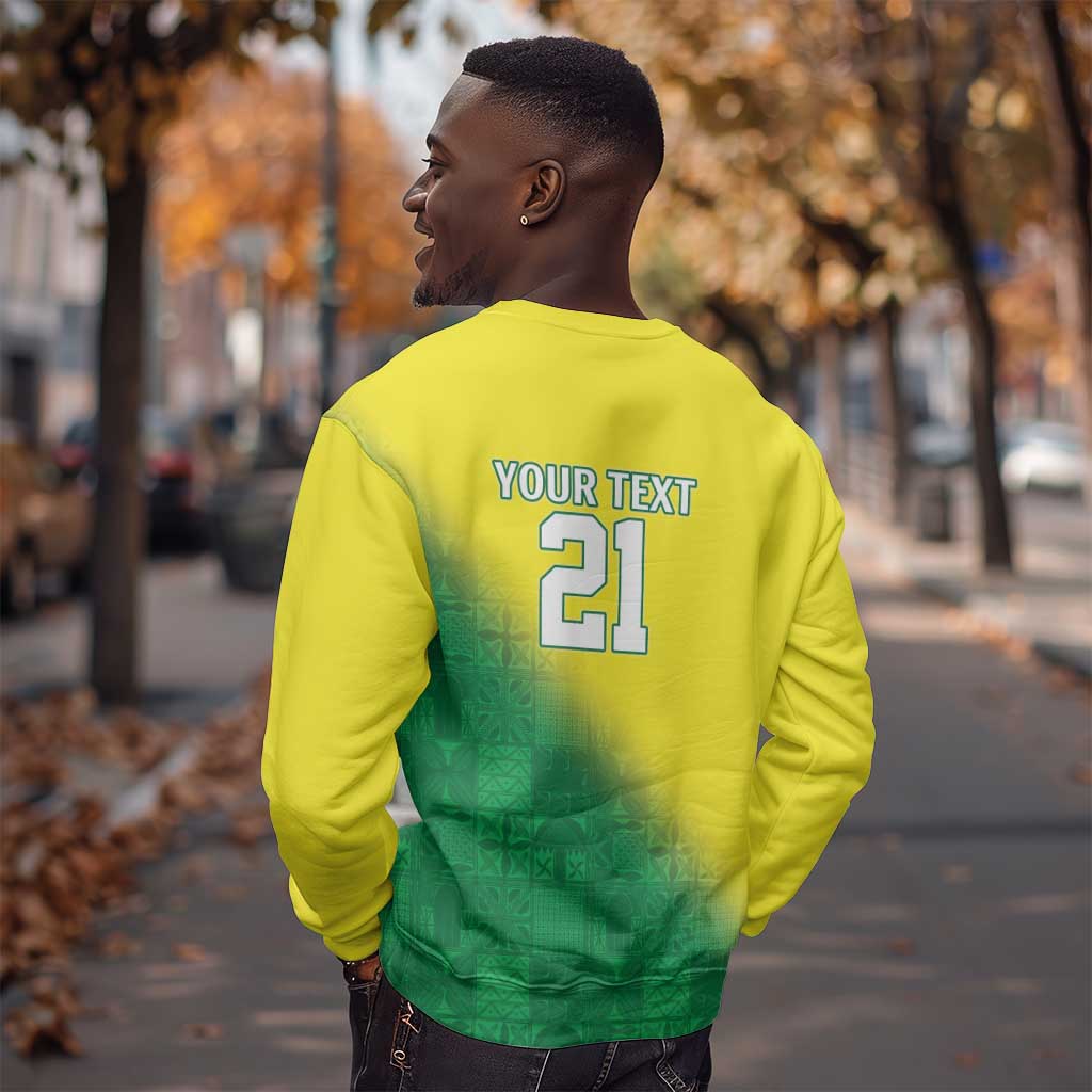 Custom Cricket African Nigeria Sweatshirt Najeriya Angry Eagle Flag Motif - African Pride