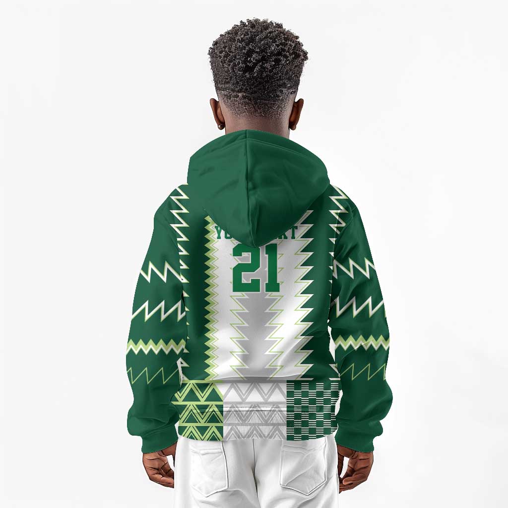 Custom Football African Nigeria Kid Hoodie Classic 20-21 Home Jersey - African Pride