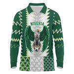 Custom Football African Nigeria Long Sleeve Polo Shirt Classic 20-21 Home Jersey - African Pride