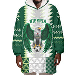 Custom Football African Nigeria Wearable Blanket Hoodie Classic 20-21 Home Jersey - African Pride