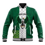 Custom Football African Nigeria Baseball Jacket Retro Nigeria 20-21 Eagle Flag Motif - African Pride