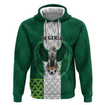 Custom Football African Nigeria Hoodie Retro Nigeria 20-21 Eagle Flag Motif - African Pride