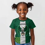 Custom Football African Nigeria Kid T shirt Retro Nigeria 20-21 Eagle Flag Motif - African Pride