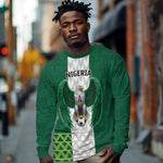 Custom Football African Nigeria Long Sleeve Shirt Retro Nigeria 20-21 Eagle Flag Motif - African Pride