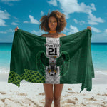 Custom Football African Nigeria Sarong Retro Nigeria 20-21 Eagle Flag Motif - African Pride