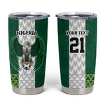 Custom Football African Nigeria Tumbler Cup Retro Nigeria 20-21 Eagle Flag Motif - African Pride