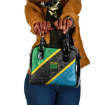 Tanzania 255 Shoulder Handbag African Mix Pattern Flag Motif - African Pride