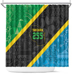 Tanzania 255 Shower Curtain African Mix Pattern Flag Motif - African Pride