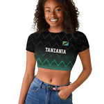 Custom Football African Tanzania Raglan Cropped T shirt Retro 2023-24 Tanzania History - African Pride
