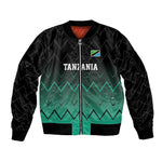 Custom Football African Tanzania Sleeve Zip Bomber Jacket Retro 2023-24 Tanzania History - African Pride