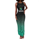 Custom Football African Tanzania Tank Maxi Dress Retro 2023-24 Tanzania History - African Pride