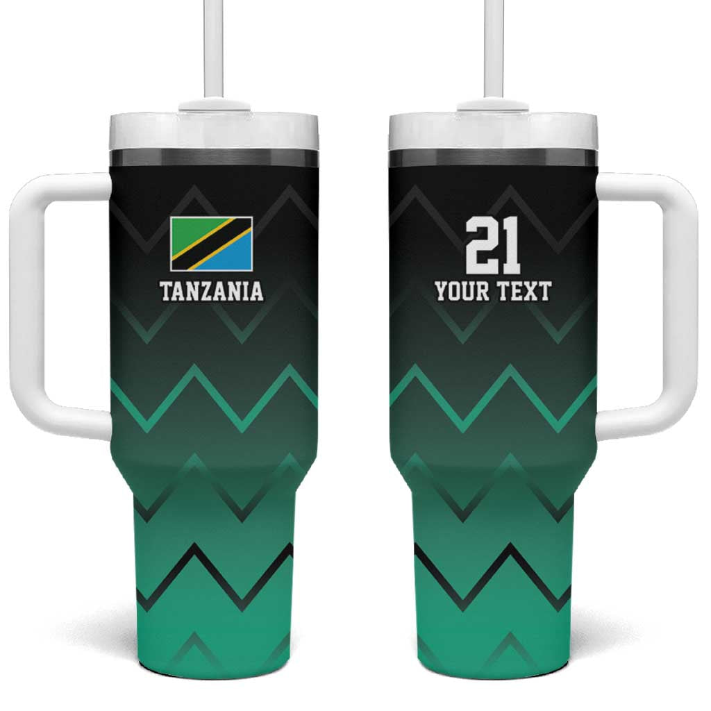 Custom Football African Tanzania Tumbler With Handle Retro 2023-24 Tanzania History - African Pride
