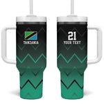 Custom Football African Tanzania Tumbler With Handle Retro 2023-24 Tanzania History - African Pride