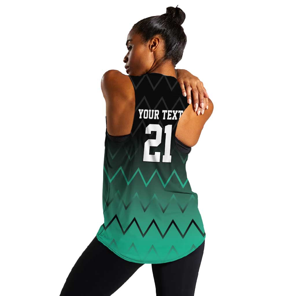 Custom Football African Tanzania Women Racerback Tank Retro 2023-24 Tanzania History - African Pride