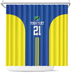 Custom Football African Tanzania Shower Curtain Taifa Stars Go Champion - African Pride