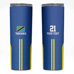 Custom Football African Tanzania Skinny Tumbler Taifa Stars Go Champion - African Pride