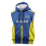 Custom Football African Tanzania Sleeveless Zip Hoodie Taifa Stars Go Champion - African Pride