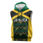 Afro-Jamaicans Football Custom Sleeveless Hoodie Black Ethnic Motifs - African Pride