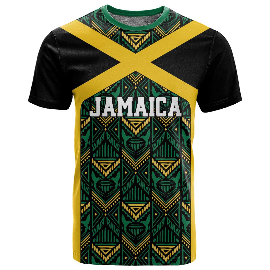 Afro-Jamaicans Football Custom T shirt Black Ethnic Motifs