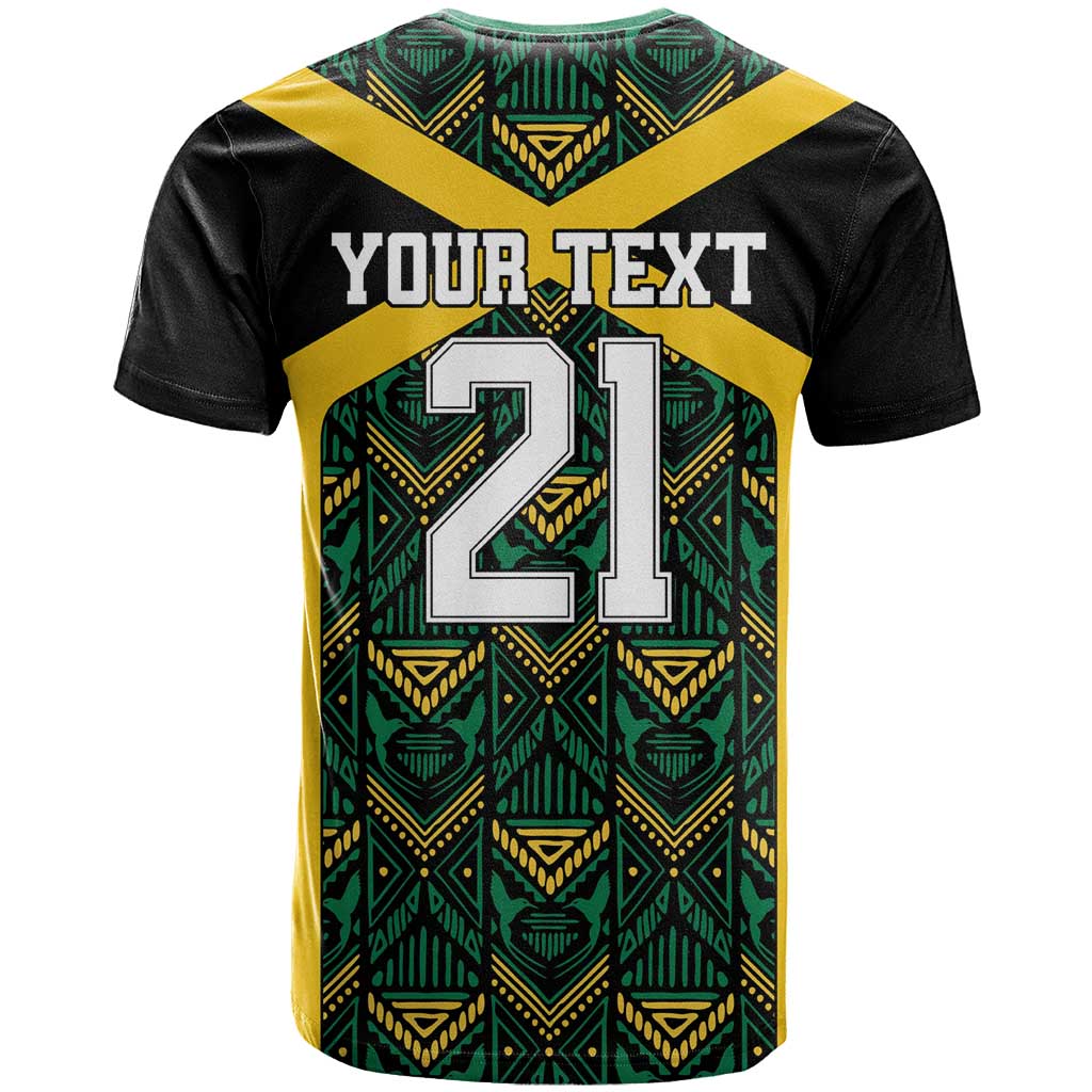 Afro-Jamaicans Football Custom T shirt Black Ethnic Motifs