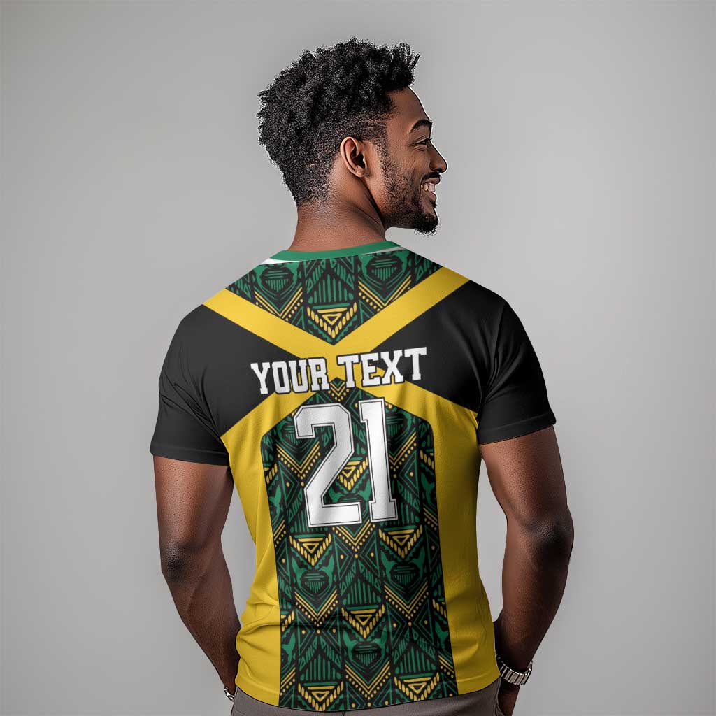 Afro-Jamaicans Football Custom T shirt Black Ethnic Motifs