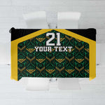 Afro-Jamaicans Football Custom Tablecloth Black Ethnic Motifs