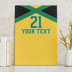 Afro-Jamaicans Football Custom Canvas Wall Art Gold Ethnic Motifs