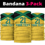 Afro-Jamaicans Football Custom Neck Gaiter Gold Ethnic Motifs LT9