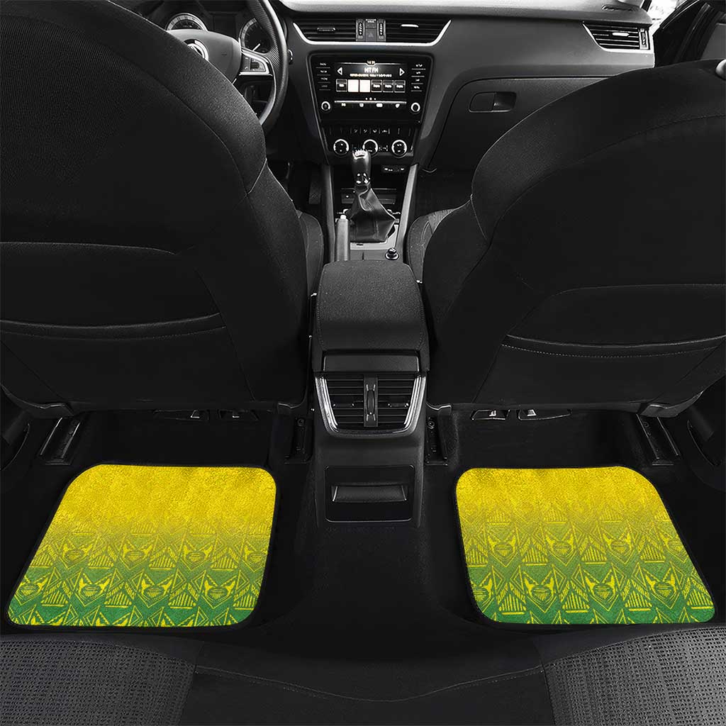 Afro-Jamaicans Custom Car Mats Reggae Boyz With Traditional Pattern