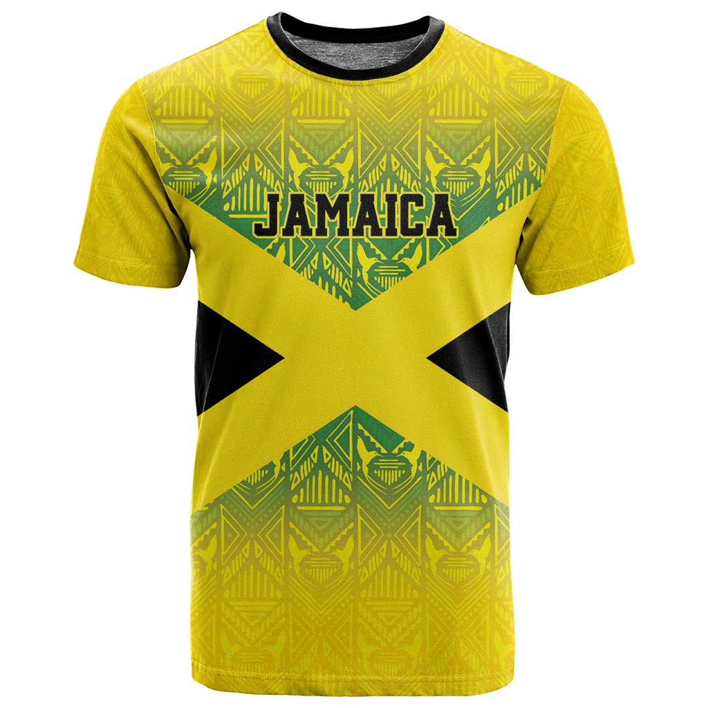 Afro-Jamaicans Custom T shirt Reggae Boyz With Traditional Pattern