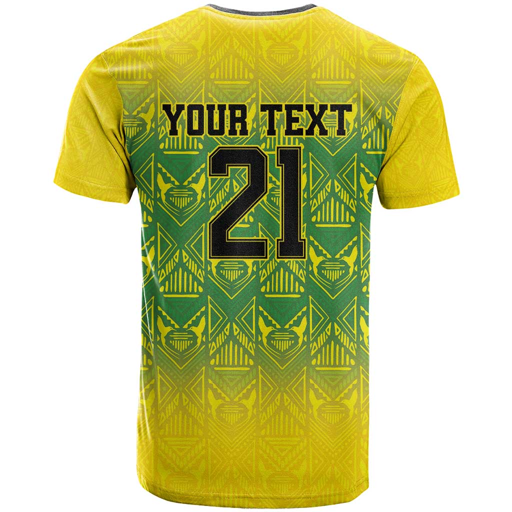Afro-Jamaicans Custom T shirt Reggae Boyz With Traditional Pattern