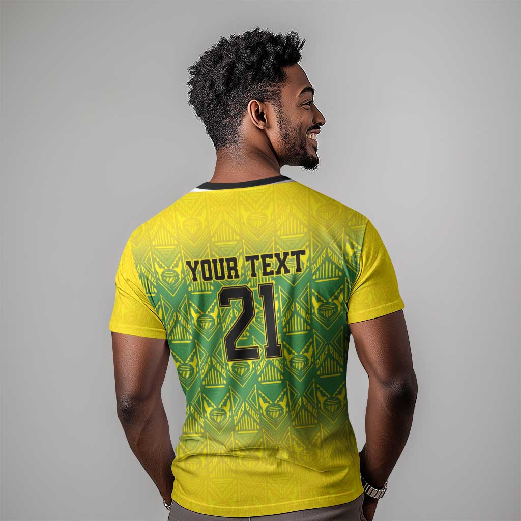 Afro-Jamaicans Custom T shirt Reggae Boyz With Traditional Pattern