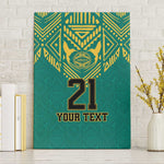 Afro-Jamaicans Tribal Custom Football Canvas Wall Art Green Style