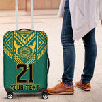 Afro-Jamaicans Tribal Custom Football Luggage Cover Green Style