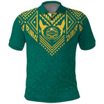 Afro-Jamaicans Tribal Custom Football Polo Shirt Green Style