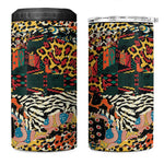 African Mixed Wild Animal Skins 4 in 1 Can Cooler Tumbler