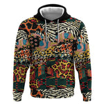 African Mixed Wild Animal Skins Hoodie