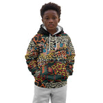 African Mixed Wild Animal Skins Kid Hoodie